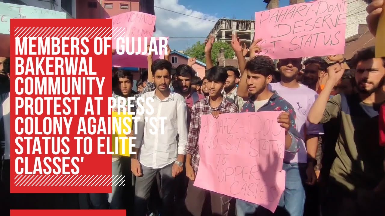 Members of Gujjar Bakerwal community protest at Press Colony against ...