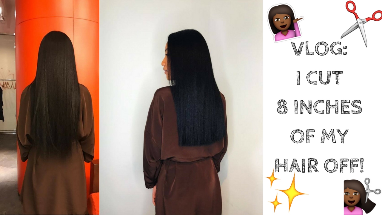 VLOG I CUT 8 INCHES OF MY HAIR OFF YouTube