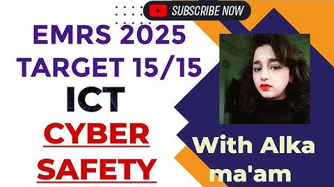 EMRS 2025|COMPUTER MARATHON CLASS|COMPLETE PREPARATION WITH ALKA MAAM|ICT|  CYBER SAFETY |PART 1