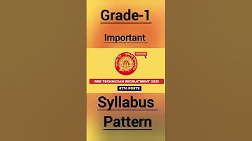 RRB Grade 1, important syllabus 2025 #RRB#grade1#technician#Syllabus#2026