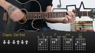 VIDEOCLUB - Amour plastique | Easy Guitar Lesson Tutorial with Chords/Tabs and Rhythm