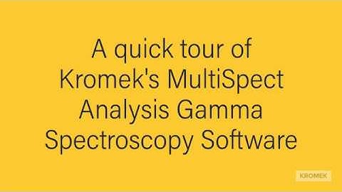 MultiSpect Analysis Gamma Spectrocopy Software