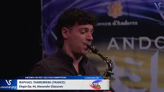 ANDORRA SAX FEST 2023: Raphael Tamburrini (France) play Elegie Op. 44, Alexander Glazunov