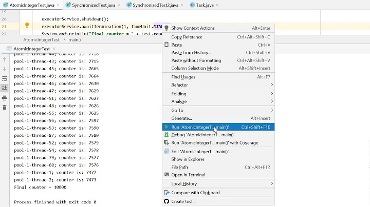 Java AtomicInteger Super Simple Example