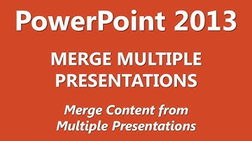 MOS Review - PowerPoint 2013 - Manage Multiple Presentations - Part 1 of 3