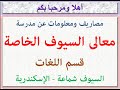 مصاريف ومعلومات عن مدرسة معالى السيوف الخاصة (قسم اللغات) (السيوف شماعة - الإسكندرية) 2022 - 2023 مصاريف ومعلومات عن مدرسة معالى السيوف الخاصة (قسم اللغات) (السيوف شماعة - الإسكندرية) 2022 - 2023