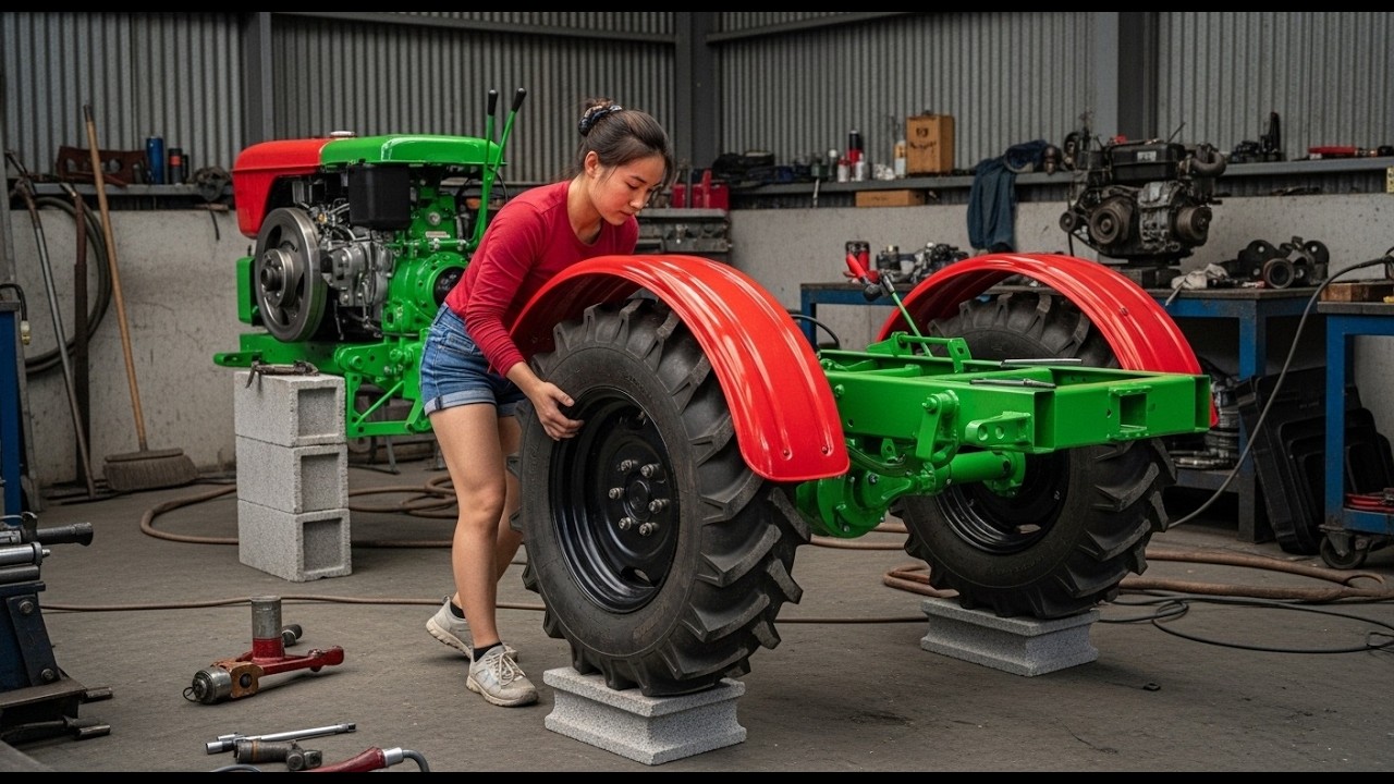 Full Video: Reassembling a completely restored old tractor