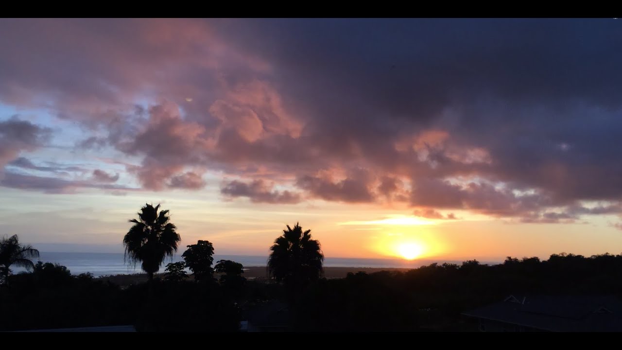 Cotton Candy Clouds ☀️ 😎👍 Kailua Kona Big Island of Hawaii Sunset 🌅 Time Lapse June14, 2020