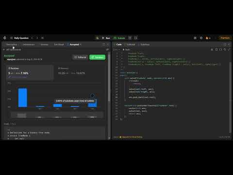 Solved LeetCode Problem 145 || Binary Tree Postorder Traversal