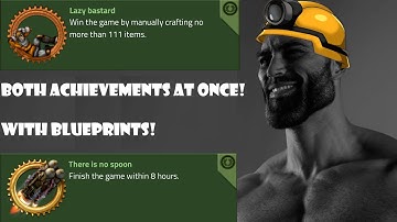 Factorio - How to complete "Lazy bastard" and "There is no spoon" in one game!