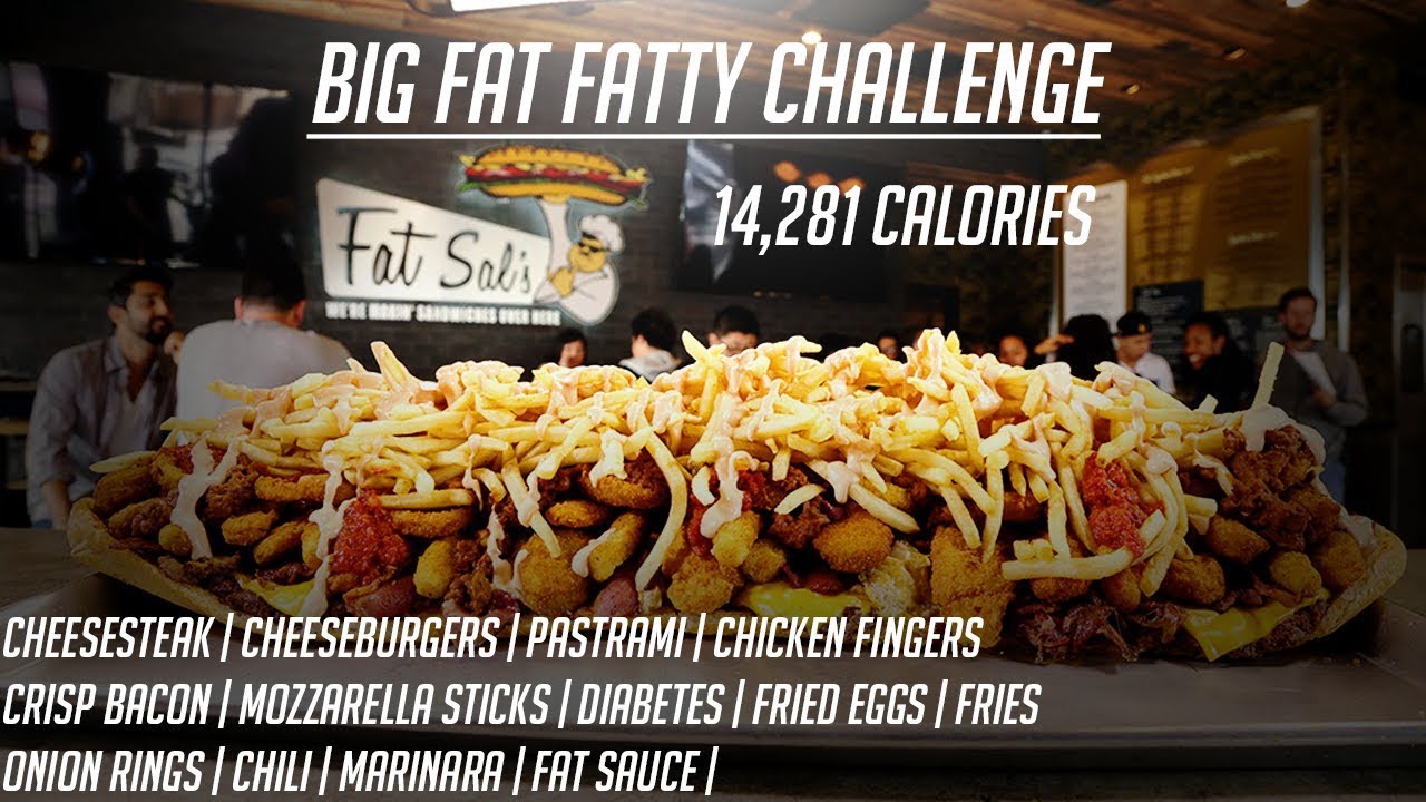 Aaron takes on the Big Fat Fatty Challenge - YouTube