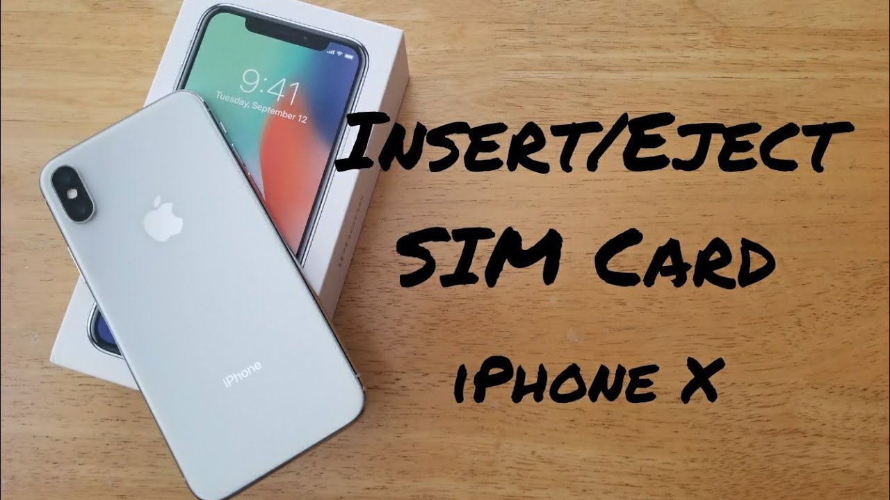 How to insert/eject SIM card iPhone X - YouTube