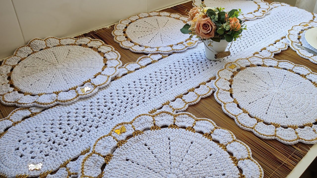 COMO FAZER CAMINHO DE MESA SUPER FÁCIL EM CROCHÊ/ modelo CRISTAL