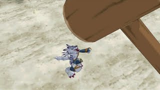 Weregarurumon Flattened by Wood Hammer