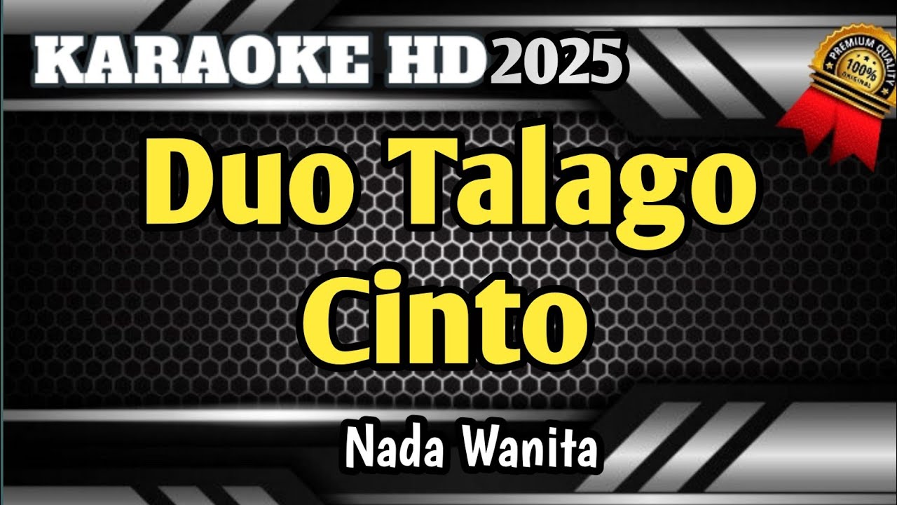 DUO TALAGO CINTO (Versi Dendang) Karaoke Minang Nada Wanita Setereo HD