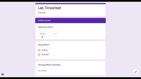 How to make a google timesheet form