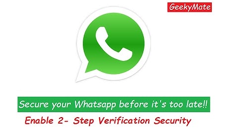 How to Enable  Whatsapp Two-Step Verification Security - Android Phone