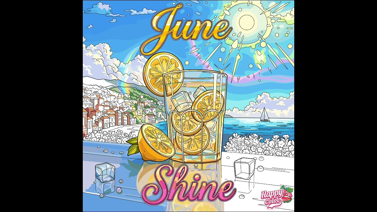 サラ直筆原画「Summer adventures」 summer, relaxation with color by number - YouTube