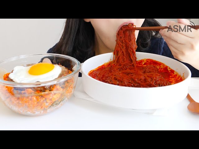 송주불냉면, 송주불비빔밥 노토킹 먹방 Fire Cold Noodles, Fire Bibimbap eating ASMR _ realsound mukbang eatingshow