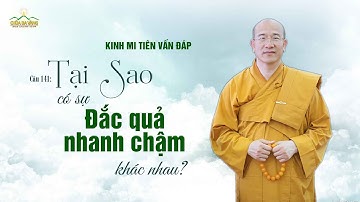 Tại sao có sự có sự đắc quả nhanh, chậm khác nhau? | Kinh Mi Tiên vấn đáp câu 141