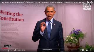 Obama's speech at #DNC2020