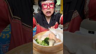 シャケと野菜のせいろ蒸し食べた #asmr #mukbang #shorts