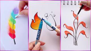 12 Easy Creative Art Hacks When You’re Bored || Art Ideas || painting for Beginners