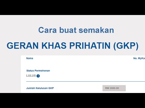 Cara buat Semakan GKP , Geran Khas Prihatin RM3,000