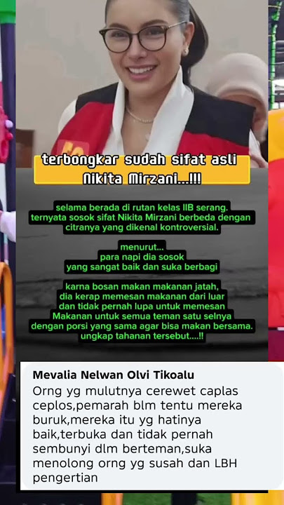 Jangan menilai orang dari luarnya saja #artis #gosip #nikitamirzani