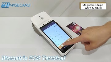 Portable Biometric POS Terminal Machine Fingerprint Android 7.0 Built In Battery