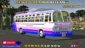 NEW TN TTC BUS MOD RELEASED |BUSSID V3.7.1| #bussidid #newbussidmod #ttcbusmod