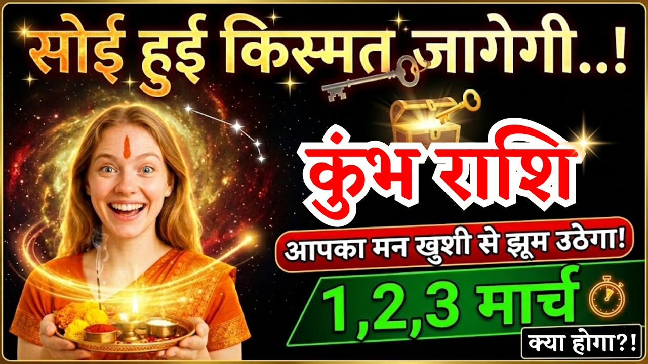 1, 2, 3 मार्च, कुंभ राशि वालों सोई हुई किस्मत जागेगी, Kumbh Rashi