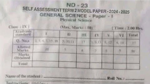 Ap 9th class Sa2 physical science 💯real question paper 2025|9th physics Sa term 2 model paper 2025
