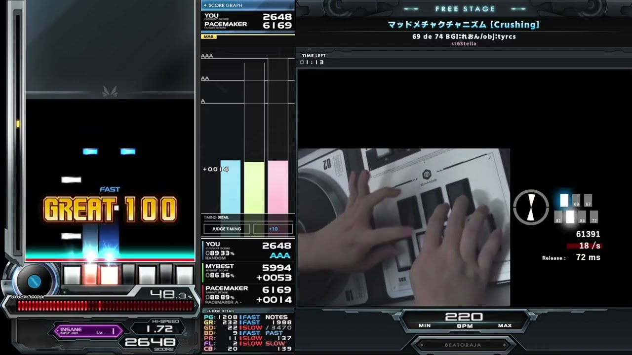 st6 マッドメチャクチャニズム [Crushing] HARD CLEAR｜発狂BMS - YouTube