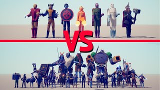 MARVEL Team vs SECRETS Team - Totally Accurate Battle Simulator TABS