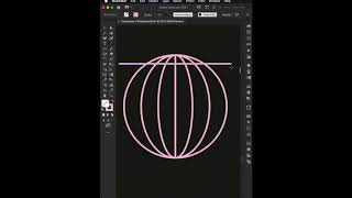 Wireframe Globe Tutorial.#adobeillustrator#youtubeshort #short