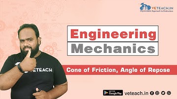 Cone of Friction, Angle of Repose in Engineering Mechanics || MECH || B.TECH