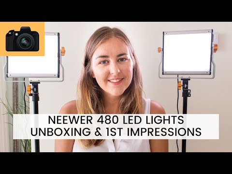 NEEWER 480 LED LIGHTS! 2 Packs Dimmable Bi-Color 480 LED Video Light. Unboxing & 1st Impressions!