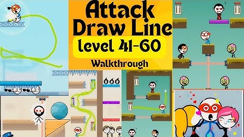 Playing (level 41-60) of Attack Draw Line #weegoon #gaming #attackdrawline #stickmanpuzzle