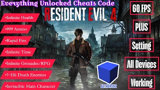 Resident Evil 4 Aethersx2 Everything Unlocked Cheat Code + 60FPS Settings All Devices Working screenshot 1