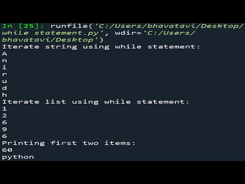 #22 While Statement Part-III || Iterating over String and Numbers in Python Hindi Tutorial with Code