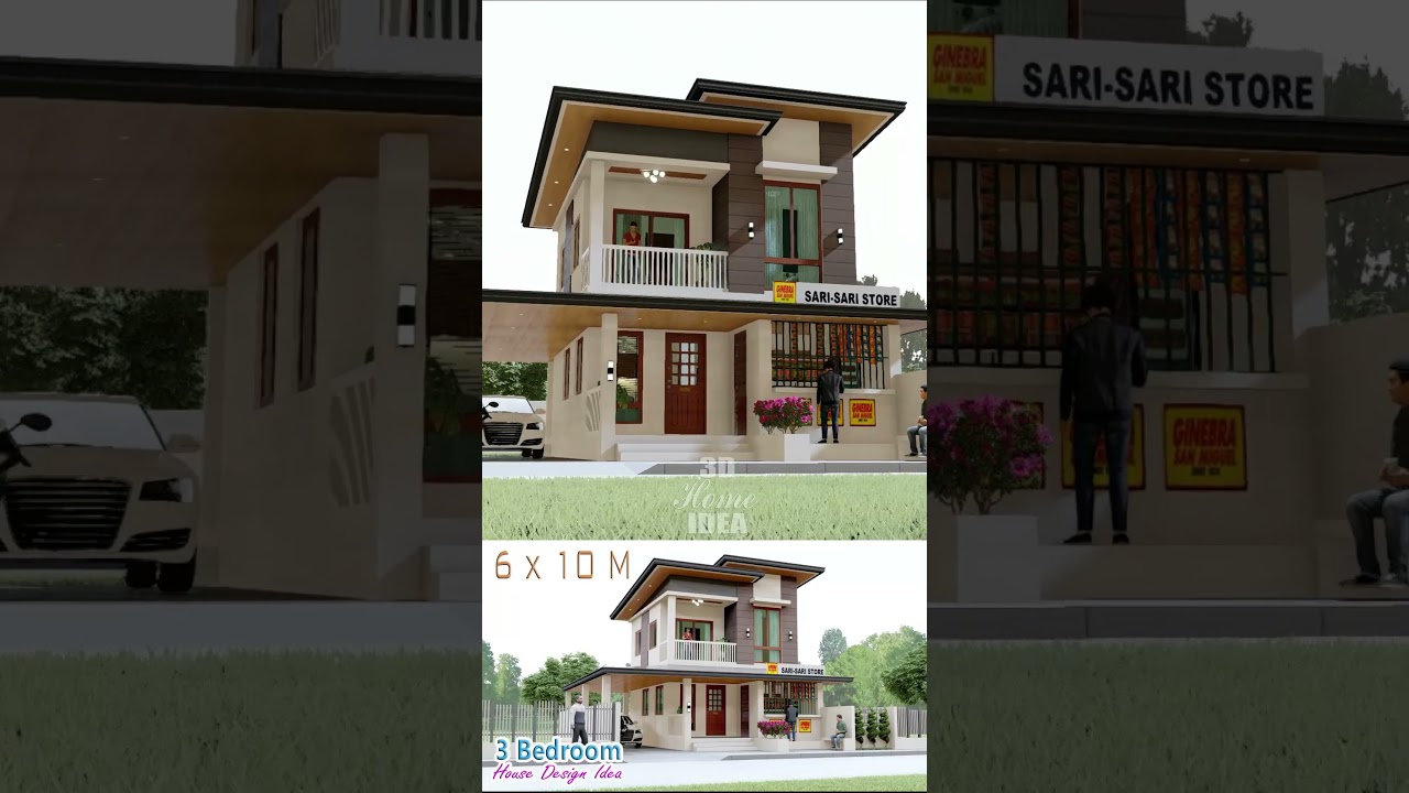 2 Storey house with sari sari store | 6x10 meters with 3 bedroom 