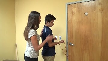 Resisted bicep curl at door: 3 way