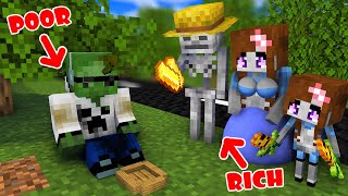 Monster School : Poor Become Rich ( Skeleton Family Sad Story ) - Minecraft Animation