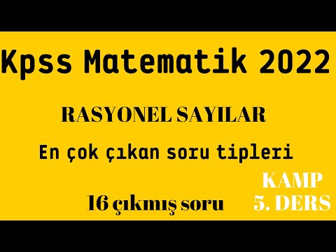 KPSS Rasyonel sayılar En Çok Çıkan Soru Tipleri (çıkmış soru çözümü) 5.DERS I MAT ZAMANI