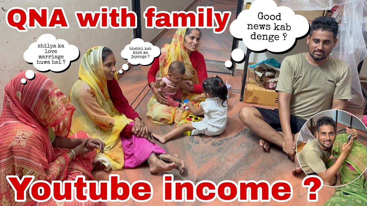 QNA with family 😆 maja aa gaya 🤣  | shilpa aur Rakesh ke love marriage ? 🥰 ￼| Thakor’s family vlogs 
