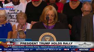 FNN: Martin Luther King Jr.'s Niece, Alveda King, Speaks at President Trump Rally in Phoenix