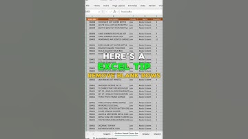 Remove Blank Rows Excel Trick #exceltips #excelfunclub #exceltricks