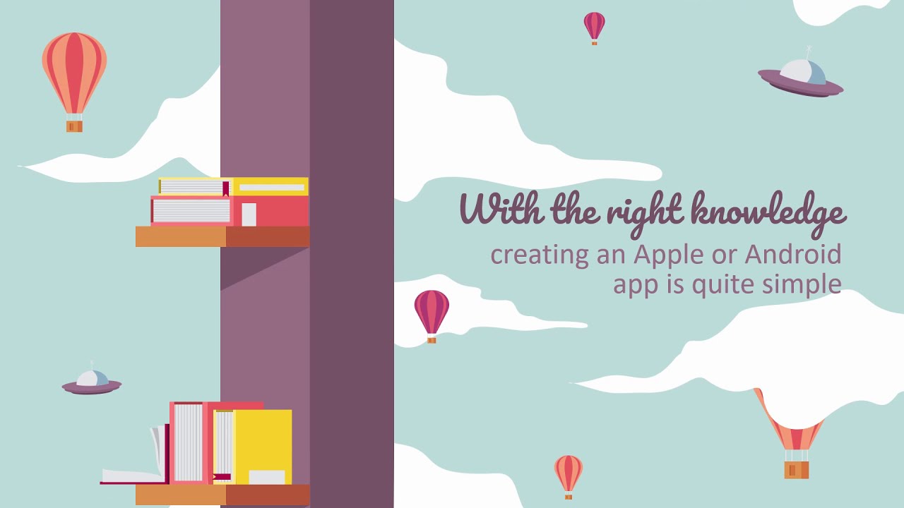 Mobile App Development Course Promo Video Animation Template for PowerPoint