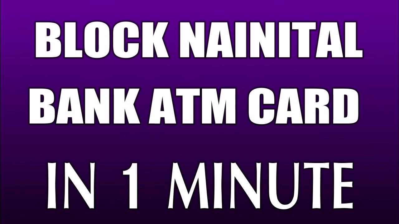 How To Block J&k Bank Atm Card Online How to block Nainital bank atm card online | Nainital bank atm card